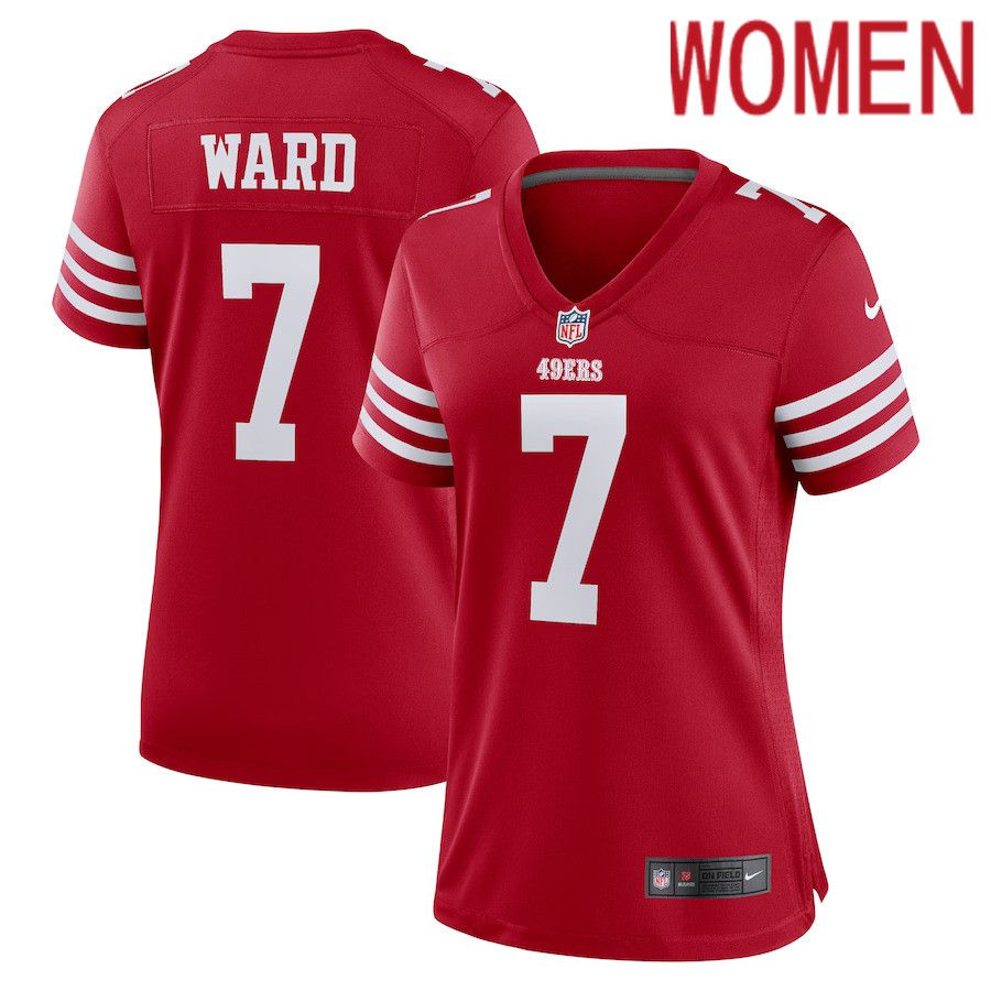 Women San Francisco 49ers #7 Charvarius Ward Nike Scarlet Game Player NFL Jersey